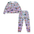 thumbnail image 5 of FOR U DESIGNS Vintage Rooster Pajama Sets for Women 2 Piece Long Sleeve Sleepwear Size S Drawstring Nightwear Long Pants and Crew Neck Tops for Women Loungewear, 5 of 6