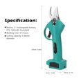thumbnail image 3 of Portable Cordless Electric Pruning Shears Rechargeable Battery Powered Tree Branch Pruner Garden Clippers 25mm Cutting Diameter, 3 of 7