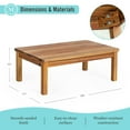 thumbnail image 2 of Martha Stewart Kids Outdoor Low Table: Acacia Wood Activity Desk for Outdoor Learning, Kids Play Table for Backyard, Porch, Patio | 28"x17"x10", 2 of 7