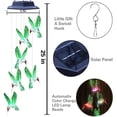 thumbnail image 3 of Carillón de viento colgante móvil para decoración del jardín del hogar, cambio automático de color de luz (colibrí) Carillón de viento solar de colibrí LED de dos piezas,, 3 of 3