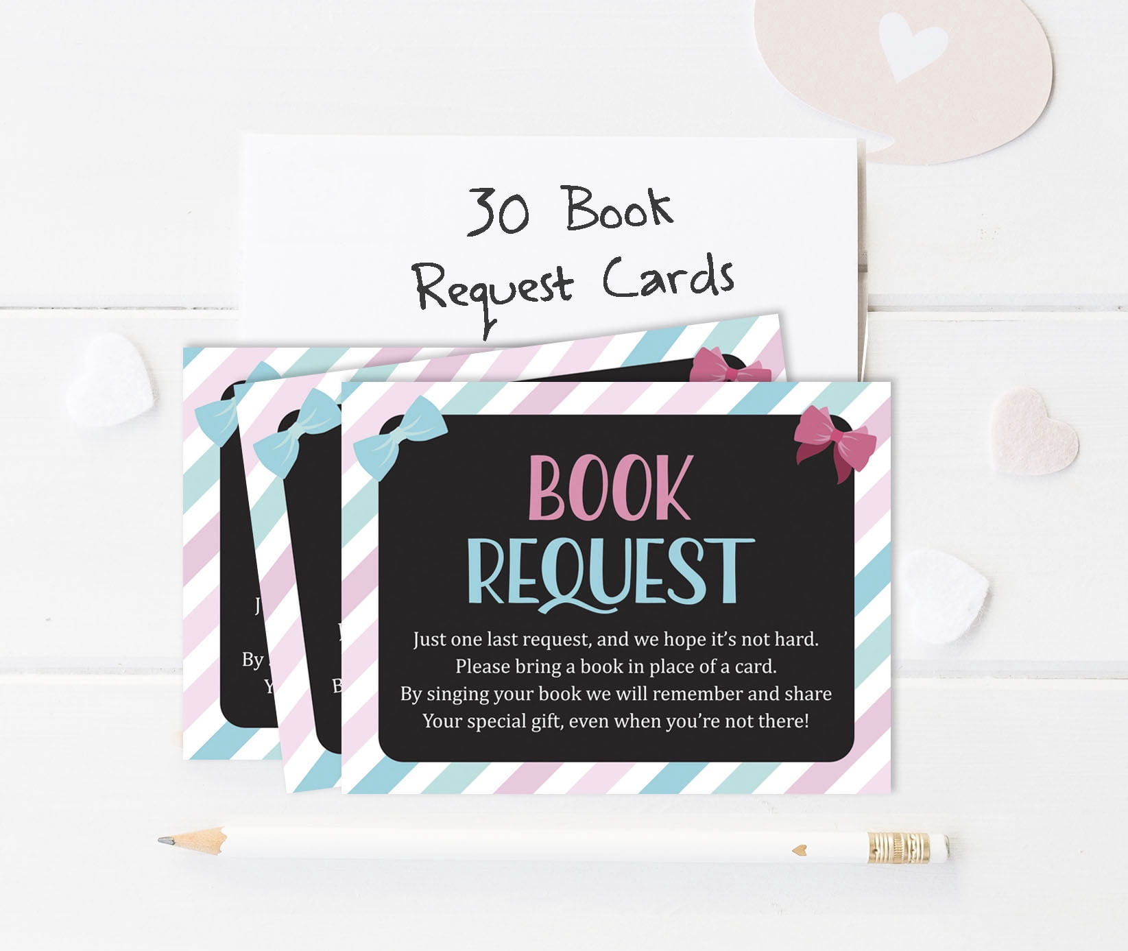 Inkdotpot 30 Books For Baby Shower Request Cards Bring A Book Instead Of A Card Gender Reveal Its a Boy Its a Girl Baby Shower Invitations Inserts Games