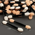 thumbnail image 2 of 100PcsDisposable Eyeshadow Applicators, Sponge Brush,Double-Sided Eye Makeup Sponge Applicators,Makeup Applicators Dual Sides, 2 of 6