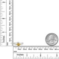 thumbnail image 3 of Gem Stone King 925 Sterling Silver and 10K Yellow Gold Yellow Citrine and White Lab Grown Diamond 3 Stone Engagement Ring for Women (0.76 Cttw, Round Gemstone November Birthstone, Size 7), 3 of 4