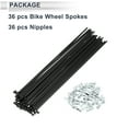 thumbnail image 4 of Unique Bargains 1 Set Universal Bicycle Spokes 12G Bike Wheel Spokes Nipple Black Carbon Steel Black-202mm, 4 of 7