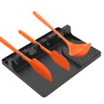 thumbnail image 2 of fashionhome Spoon Rest 2 in 1 Spoon Holder Tong Spatula Holder Portable Kitchen Utensil Tableware Rack, Black, 2 of 9