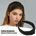 thumbnail image 3 of Unique Bargains 1 Pcs Hairband for Women Faux Leather Knotted Headband Black 1.57 Inch Wide, 3 of 7