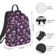 thumbnail image 2 of Balery cartoon Skull rainbow space Mochila ligera para hombre y mujer: duradera e impermeable, ideal para la escuela, el trabajo, viajes y uso diario., 2 of 7