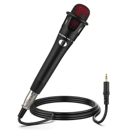 Handheld Wired Condenser Microphone Mic XLR Cable 3.5mm Plug for KTV Karaoke Singing Network Broadcast Live (Best Microphone For Singing Live)