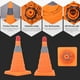 thumbnail image 4 of Cono De Seguridad Vial, Cono De Seguridad Portátil De 30x19x19 Cm Para Conducir, 4 of 7