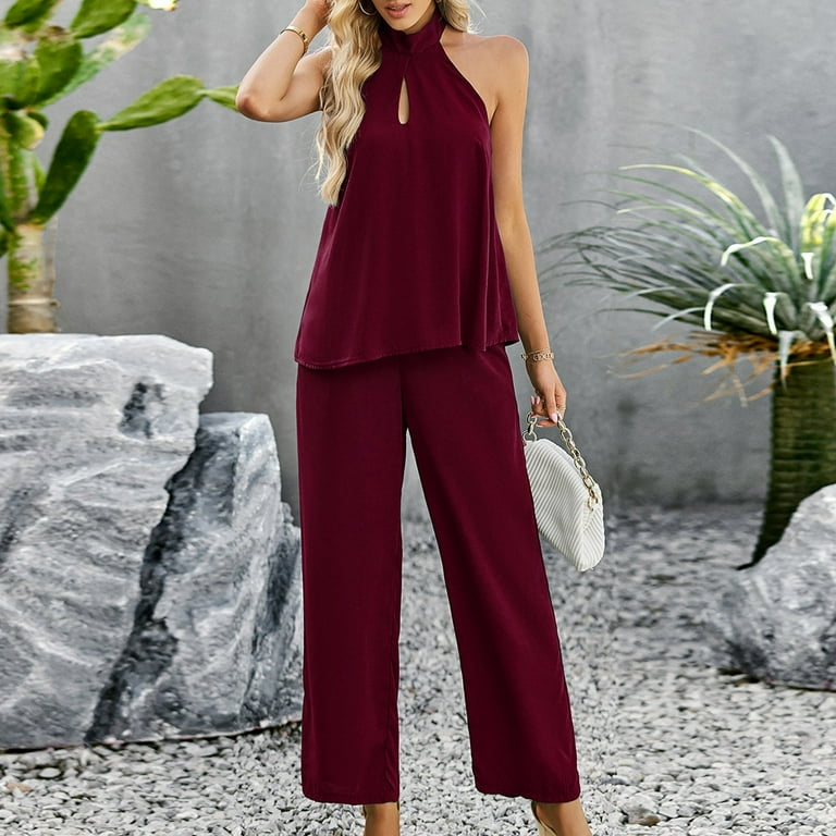 Latest 2024 model Women s Trousers Suit Female 2024 Summer Temperament Two Trouser Suit Piece Set Lace Pant Suits for Women Homecoming Suits for Women Petite Pant Suits for Women Women Winter Apparel