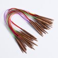 thumbnail image 4 of 18pcs Multicolor Tube Circular Carbonized Bamboo Double Pointed Knitting Needles Convenient & Smooth, 4 of 5