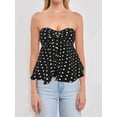 thumbnail image 5 of Women Y2k Tube Tops Strapless Floral Bandeau Vest Tie Up Sleeveless Backless Cute Tops Grunge Clothes, 5 of 9