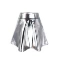 thumbnail image 4 of Wowcloth Women's Mini Skirt, Solid Color with Glossy Finish for Party and Daily Wear, 4 of 6