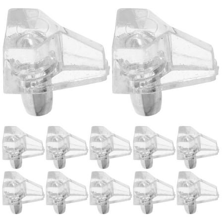 100 Pcs Plastic Shelf Pegs Cabinet Clips Wine Rack Nails Door Transparent