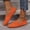 Orange, variant on HAOTAGS Women's Shoes Comfy Fashion Loafers Slip on Casual Walking Flats Beige Size 4.5