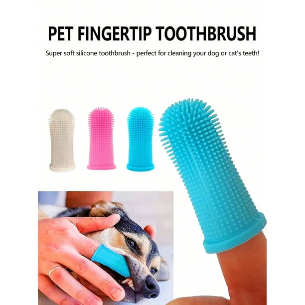 Pet Silicone Finger Toothbrush Dental Care Cleaning Tool For Dogs And Cats Bodega Aurrera en linea