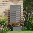 thumbnail image 2 of Outsunny Raised Garden Bed with Trellis, Standing Planter Box, Dark Grey, 2 of 10