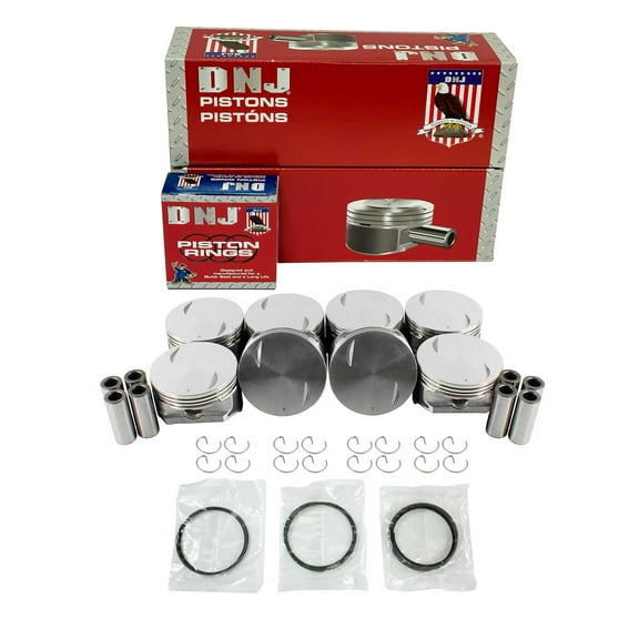 DNJ PRK3181 Piston and Ring Kit Fits Cars & Trucks 2001-2004 Chevrolet GMC Avalanche 8.1L V8 OHV 16V