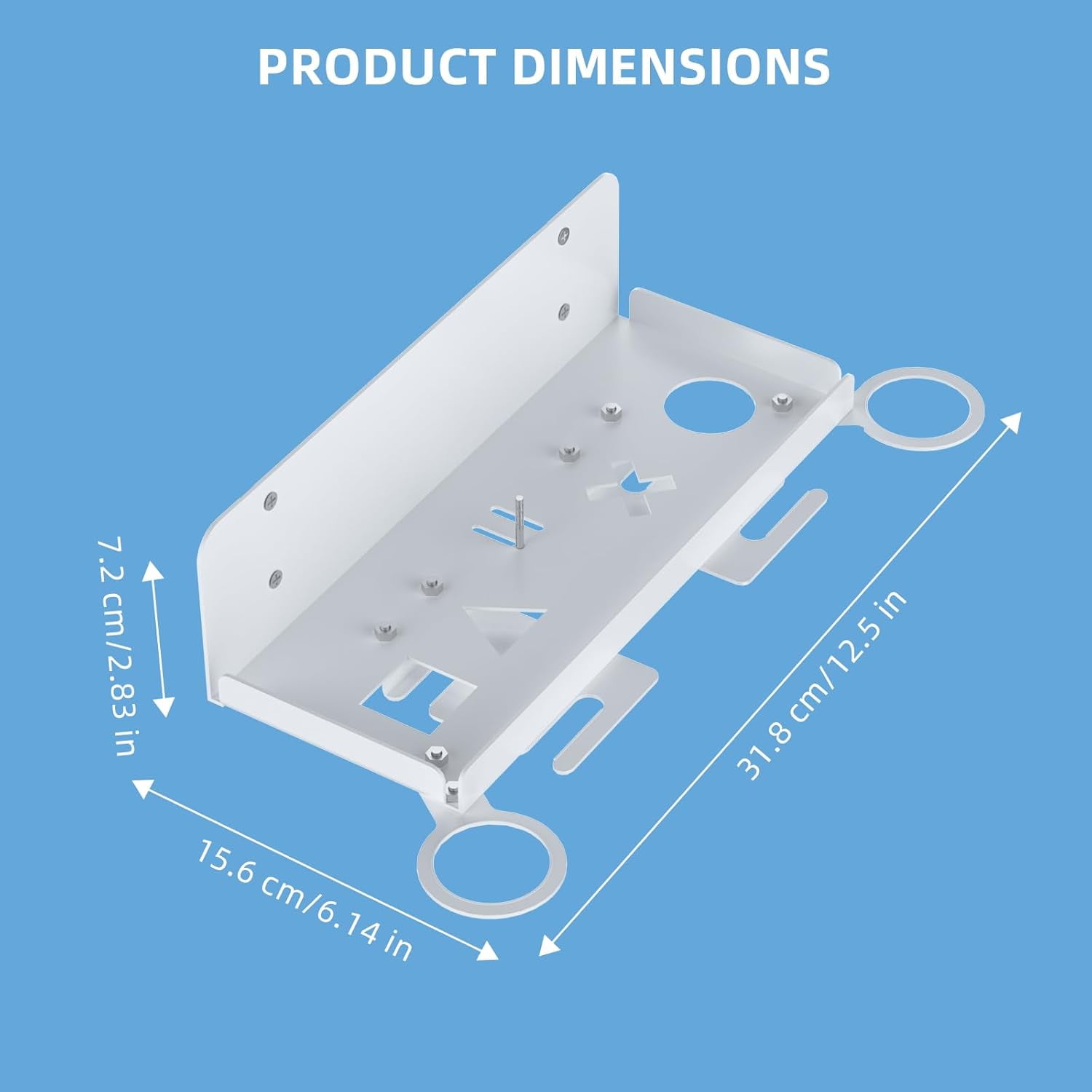 Wall Mount Kit Compatible with PS 5/ PS 5 Slim All Models with Holders for Controller&Headset Storage, Wall Mount Stand for PS Portal Remote Player,White