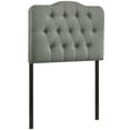 thumbnail image 3 of Modern Contemporary Twin Size Fabric Headboard, Grey Fabric, 3 of 4