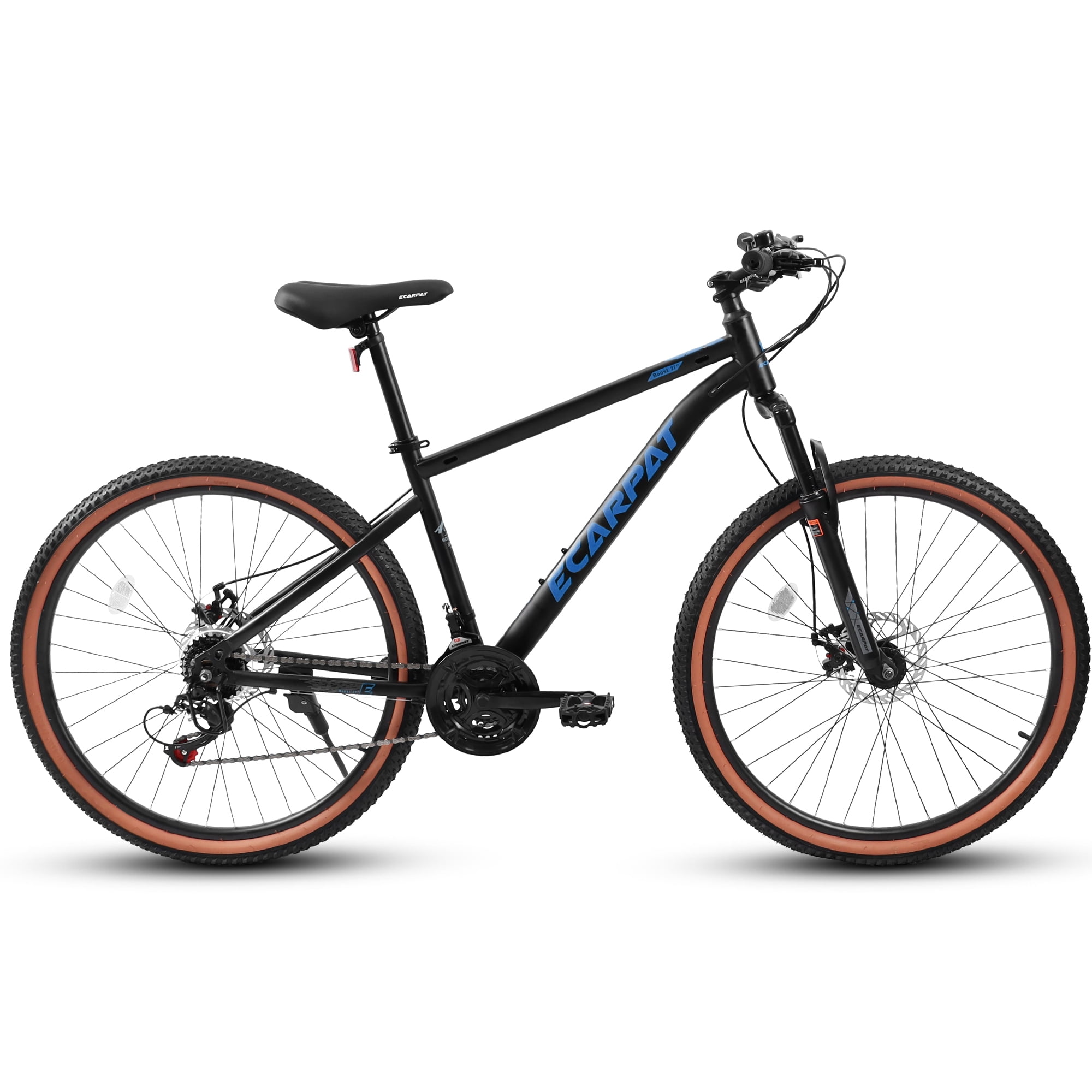 27.5 FAST Men s Mountain Bike Adult Off Road Adventure Bike with 21 Speeds Black Blue Walmart