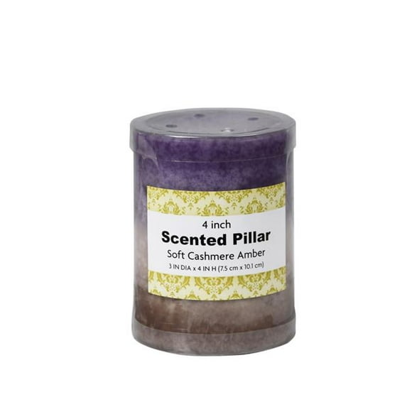 Jeco CPC-3413-24 3 x 4 in. Sand Scented Pillar Candle, Purple - 24 Piece