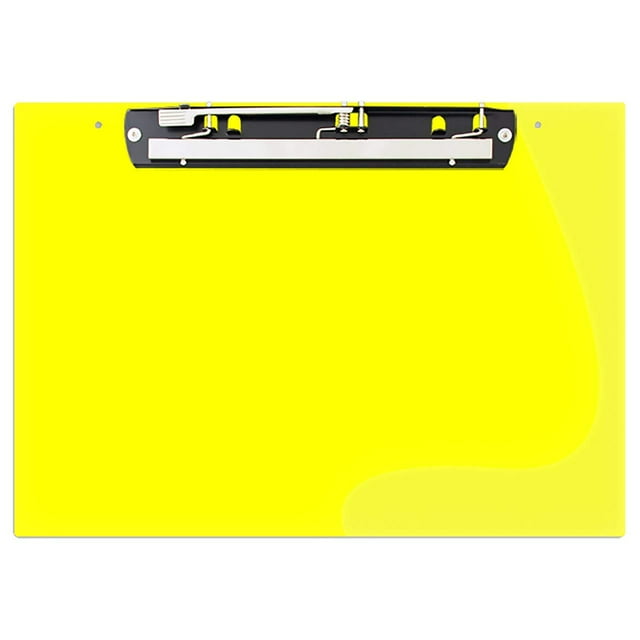 19x13 Clipboard Acrylic Panel Featuring an 11" Hinge Clip Yellow
