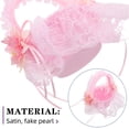 thumbnail image 3 of WASHWEPE Cesta De Flores Para Color Rosa Con Asa Para Y Ceremonia Romántica, 3 of 8