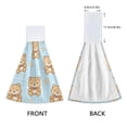 thumbnail image 4 of Blue Plaids Cute Bears Brown Clouds Hanging Towels with Loop Hand Towels Nylon Fastener Tape Design Dish Cloths 2 Pieces, 4 of 7