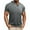B_ Gray, variant on Fashion YLSDY Men Summer Button Down V Neck Shirts Casual Solid Color Short Sleeve Tees Fashion Comfy Slim Fit Ribbed Beach Tops Black L