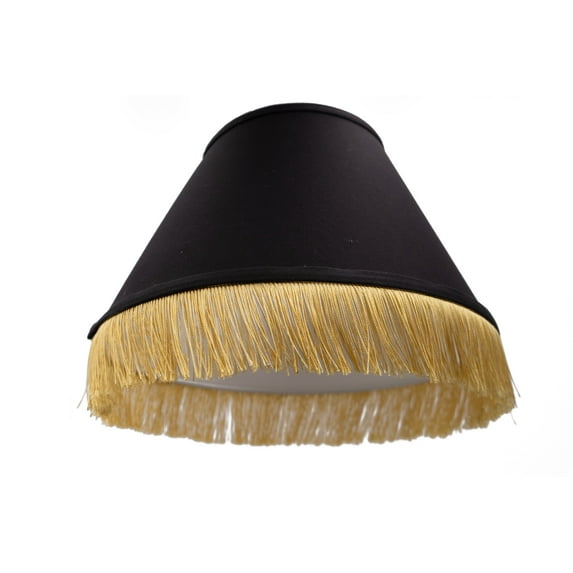 Shantung Silk Empire 8 inch Clip On Lamp Shade with Fringe