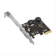 thumbnail image 1 of PCI Express X1 A USB 3.0 5 Gbps Tarjeta de Expansión Tipo C de 2 Puertos Controlador Adaptador de Concentrador VIA Chip para PC de Escritorio, 1 of 5