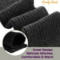thumbnail image 7 of Lovely Annie Big Girl's & Women's 1 Pairs Knee High Wool Socks | Comfy, Cozy and Fancy Leg Warmer Stockings AFS05 Size L/XL(Black), 7 of 7