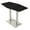 Black Cypress w/Silver Base, variant on Hexagon Bistro Height Meeting Table Double Metal Base 34x70 Bar Table