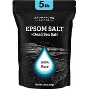 Aromasong Epsom Salt with Dead Sea Salt for Soaking - Bulk 5 Lb - 100% Pure Bath Salt, Foot & Muscle Soak