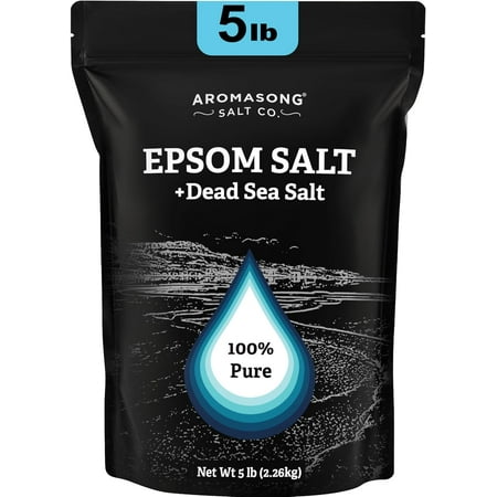 Aromasong Epsom Salt with Dead Sea Salt for Soaking - Bulk 5 Lb - 100% Pure Bath Salt, Foot & Muscle Soak Aromasong Epsom Salt with Dead Sea Salt for Soaking - Bulk 5 Lb - 100% Pure Bath Salt, Foot & Muscle Soak