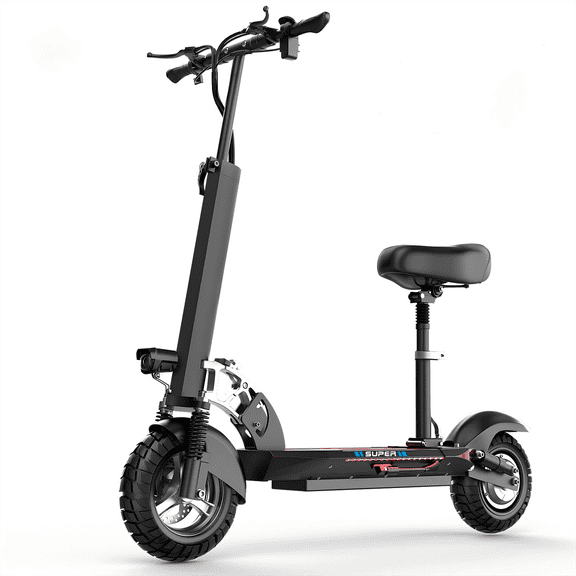 Electric Scooter with Seat, 800W Peak Motor, 48V-15AH Battery, Top Speed 27 MPH, Range Up to 30 Miles, Foldable Adult Portable Commuter Electric Scooter