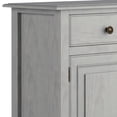 thumbnail image 5 of WyndenHall  Hampshire 40" Wide Solid Wood Traditional Entryway Storage Cabinet - 40"w x 15"d x 36" h Legs Fog Grey Bronze Finish,Lacquer, 5 of 5