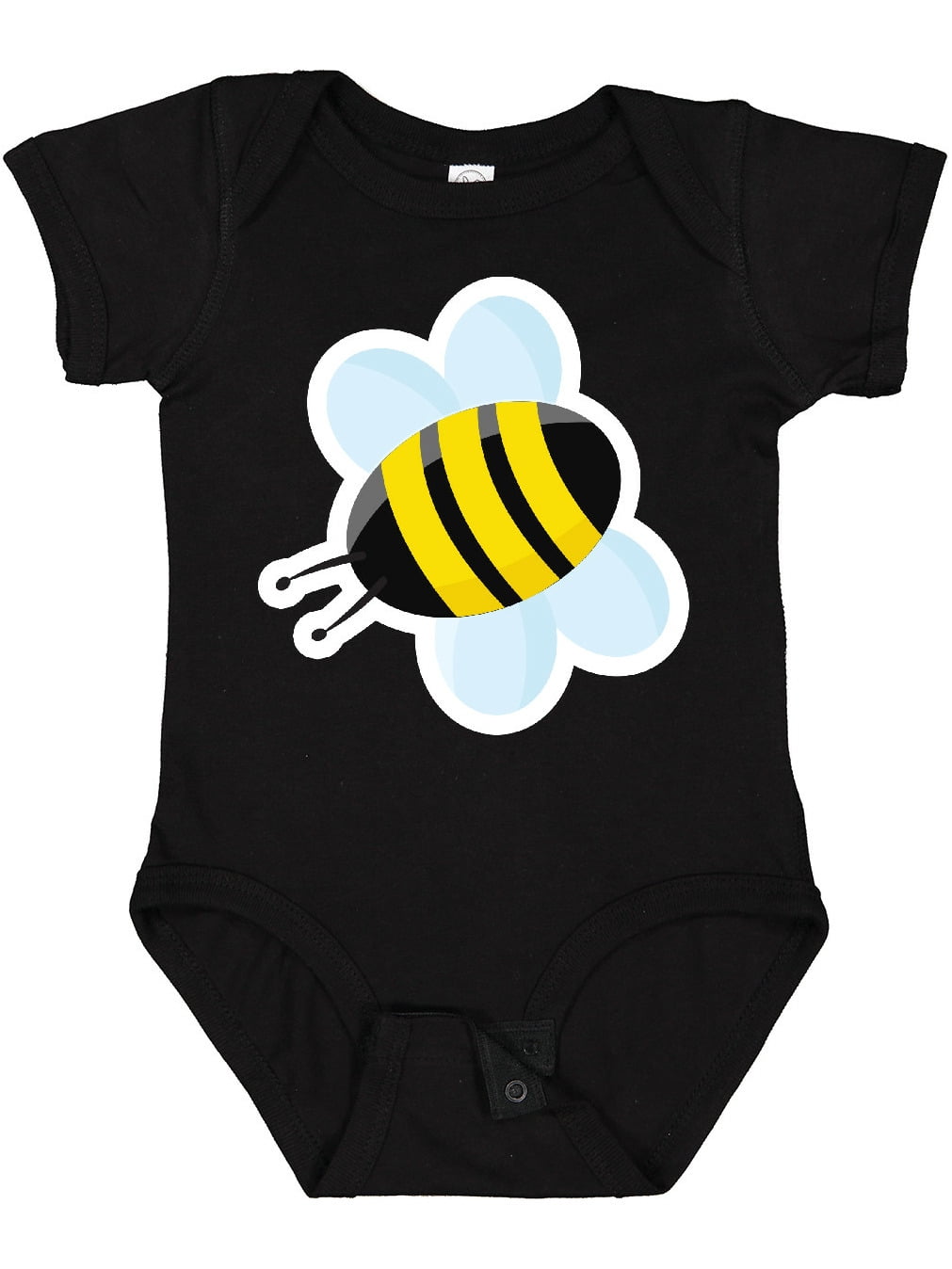 Infant Girls Baby Romper Yellow & Pink Bumble Bee Stripe Bodysuit Creeper 