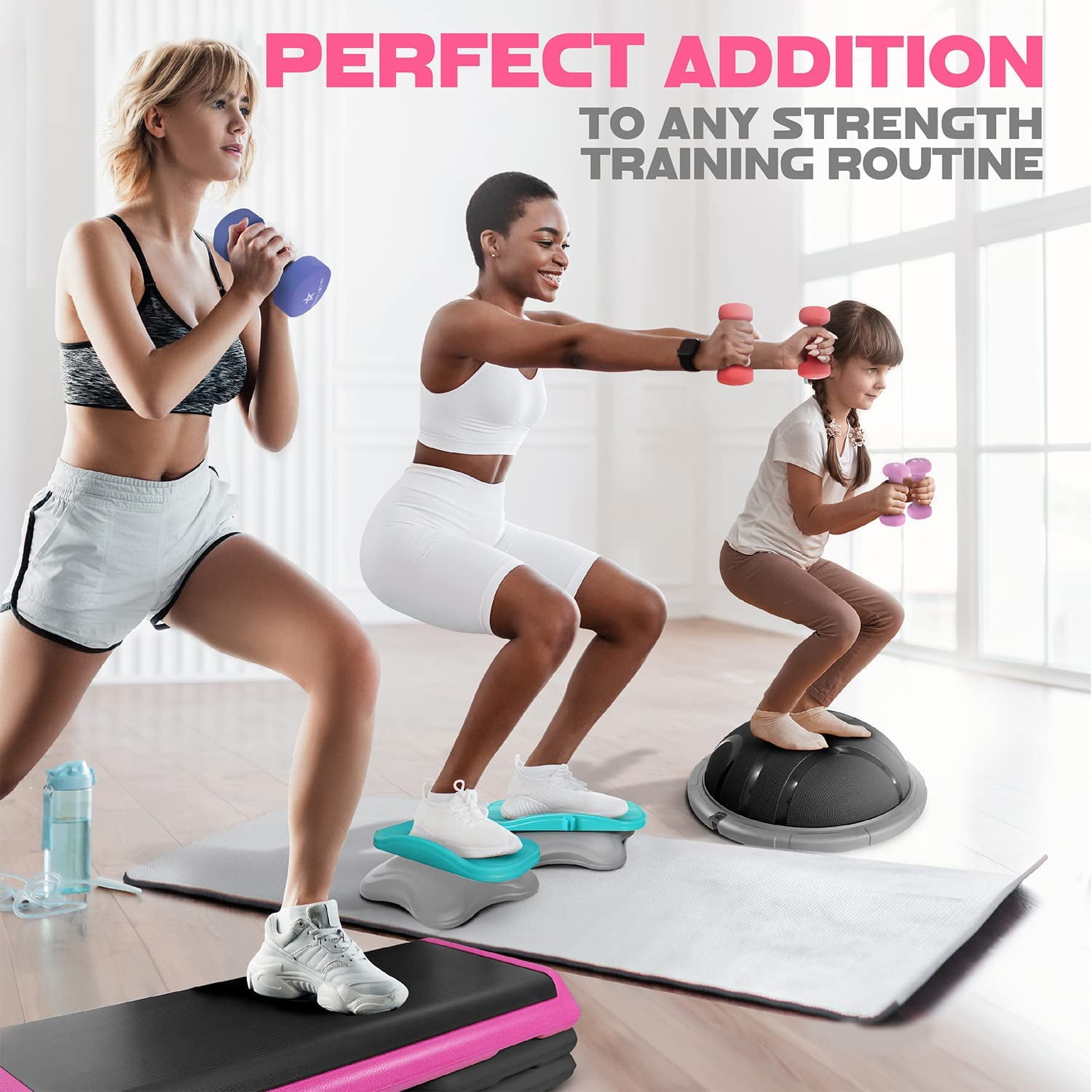 Yes4All Neoprene Coated Dumbbells Hand Weight Sets of 2, Arm Weights For Women - Multiple Weight Options with 15 Colors - Pink 13LBS