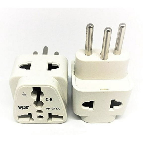 VCT Universal Switzerland Travel Plug Adapter with 2-outlets (Type J), CE Certified-RoHS Compliant