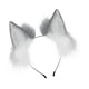 thumbnail image 3 of Orejas de lobo de peluche, pinza para el pelo, diadema con orejas de zorro para juegos de rol, fiestas, disfraces, regalos Gris, 3 of 8