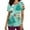 Mint Green, variant on Women's Christmas Scrubs Tops Costume V-Neck Short Sleeve Nursing Uniform Xmas Tree Printed Workwear Holiday Casual Graphic Tees Blouse Scrubs Tops with Pockets-White - Fall/Winter Clearance