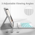 thumbnail image 6 of Aoub Backlit Keyboard Case for iPad 11th/10th Generation A16 with Pencil Holder 11inch/10.9 inch, Magnetic Detachable Wireless Bluetooth Folio Stand Rechargeable Keyboard Cover, Grey, 6 of 10