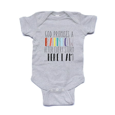 

NanyCraft s God Promises a Rainbow after every storm Baby Bodysuit