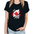 thumbnail image 1 of FAIWAD T-Shirt d'Été pour Femmes Fête du Canada Léger à Manches Courtes Col Rond T-Shirts Hauts Imprimé Graphique Blouses de Détente Basiques, 1 of 3