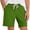 AB372 Green, variant on Shorts For Men Solid Color Elastic Waist Straight Leg Shorty Breathable Casual Male Daily Athletic Sport Shorts Dark Green Size L