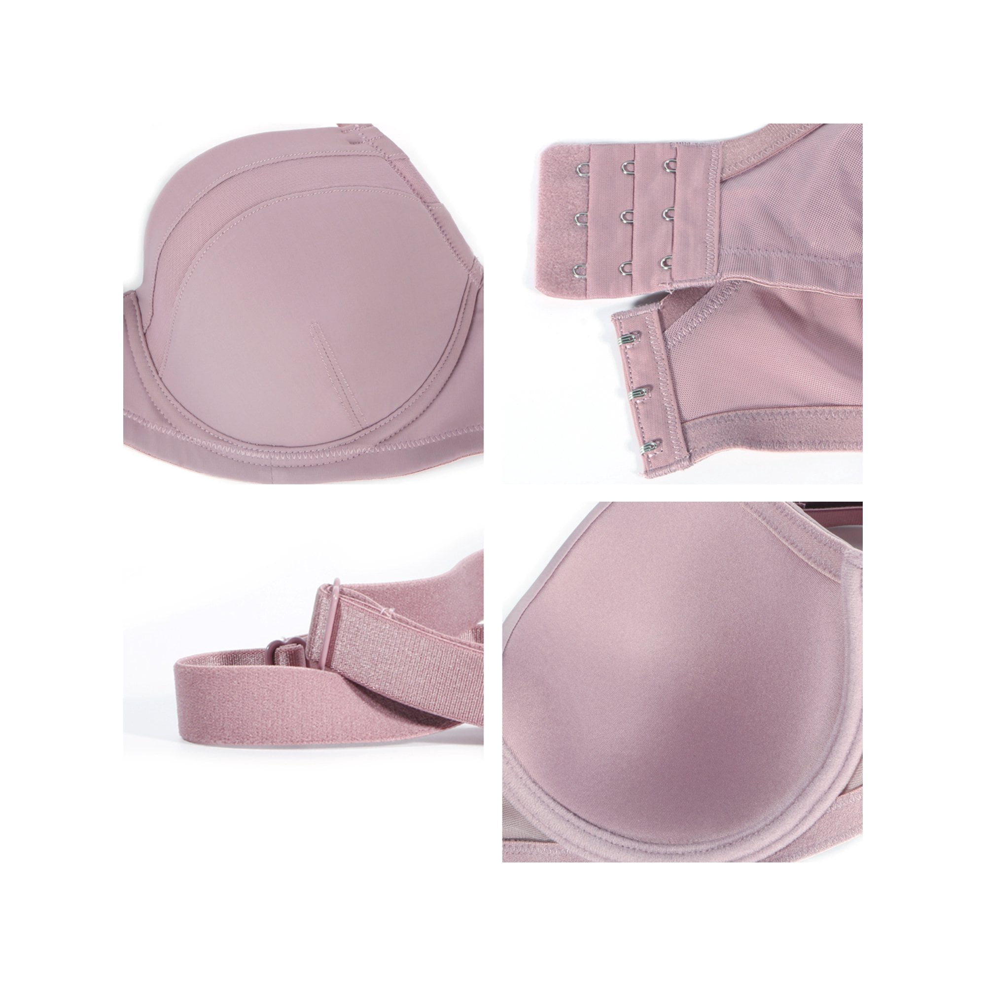 HSIA Plus Size Bra with Underwire Lightly Padded Full Figure Comfort Bra Purple 38DD