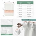 thumbnail image 6 of Orange Striped Balloon Curtains for Bedroom/Front Door/Bathroom, Abstract Modern Geometric Stripes Tie Up Curtains 63 Inch Length Light Filtering Kitchen Curtains Shades for Windows 46"x63", 6 of 8