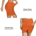 thumbnail image 4 of Women's Plus Size Mid-Waist Athletic Short Skirts with Side Pocket, Athletic Bottoms 2 in 1 Liner Breathable Quick Dry, 4 of 7